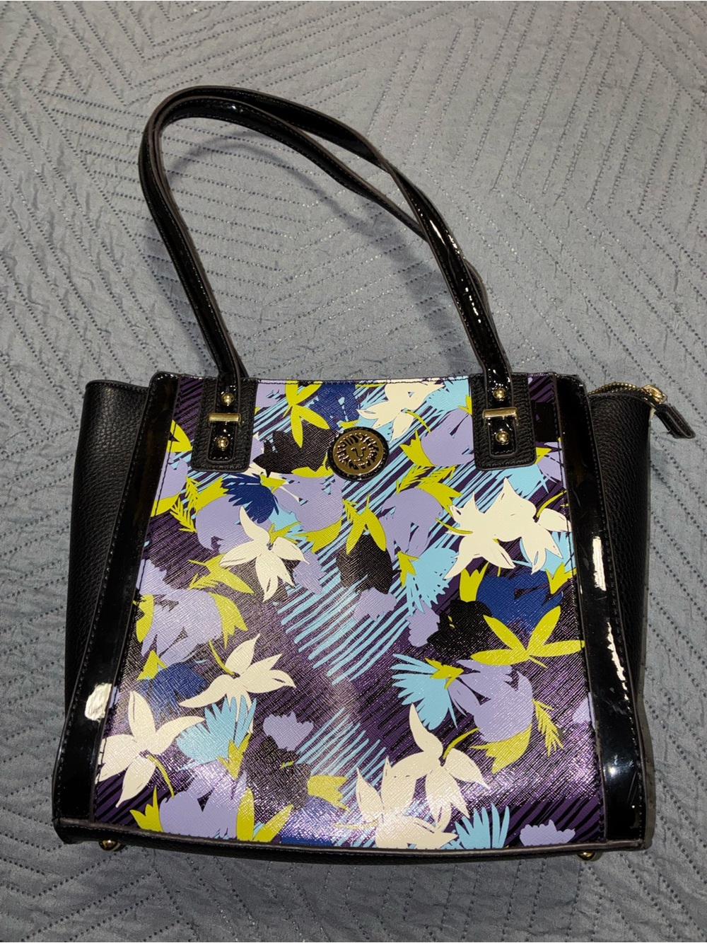 Anne Klein Front Runner Floral Tote Bag NWOT